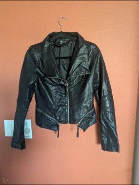 Lulu's Up On A Tuesday Black Vegan Leather Jacket